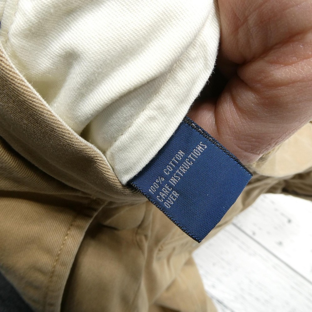 Polo Ralph Lauren Prospect Pants Mens 34x29 Beige Chino Classic Fit Pleated - Picture 7 of 9